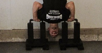 Homemade handstand pushup handles