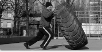 Raw War: Tire flipping!